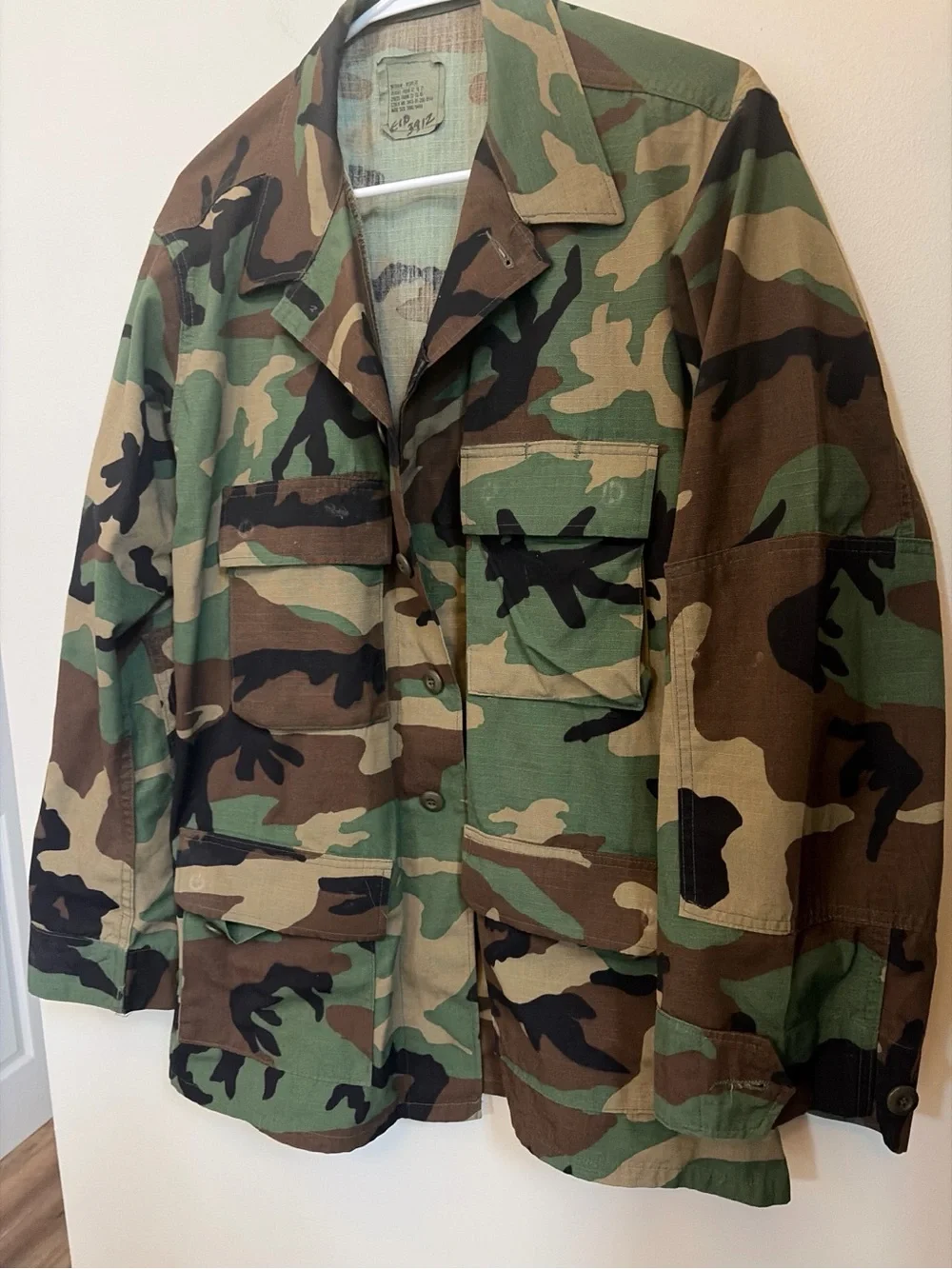 U.S. Army Woodland Camo Field Jacket - Green, Brown, Black, Tan